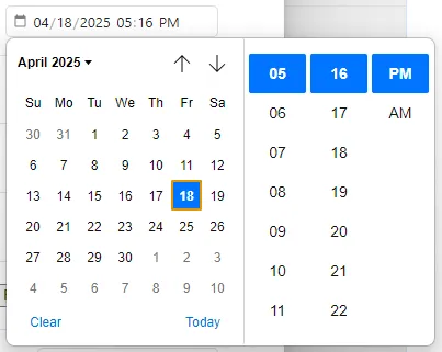DateTimeComponent